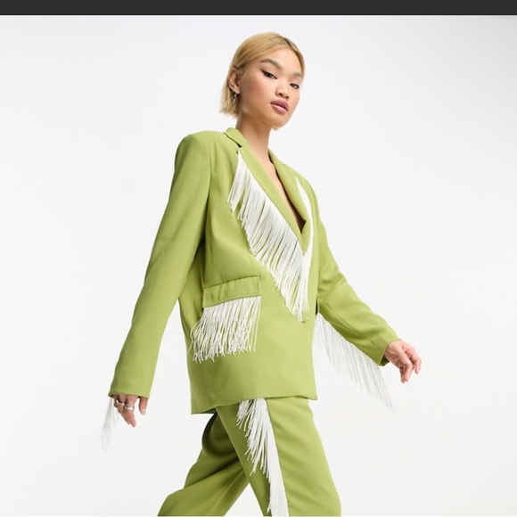 ASOS Extro & Vert Blazer with fringe - Picture 1 of 4